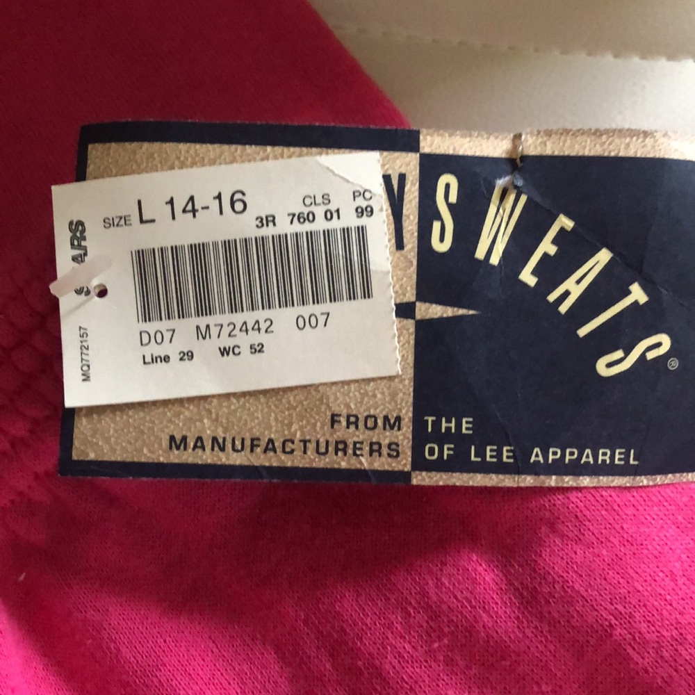 New sweatpants by Lee Apparel pink elastic waist and bottom cuff - Picture 5 of 13
